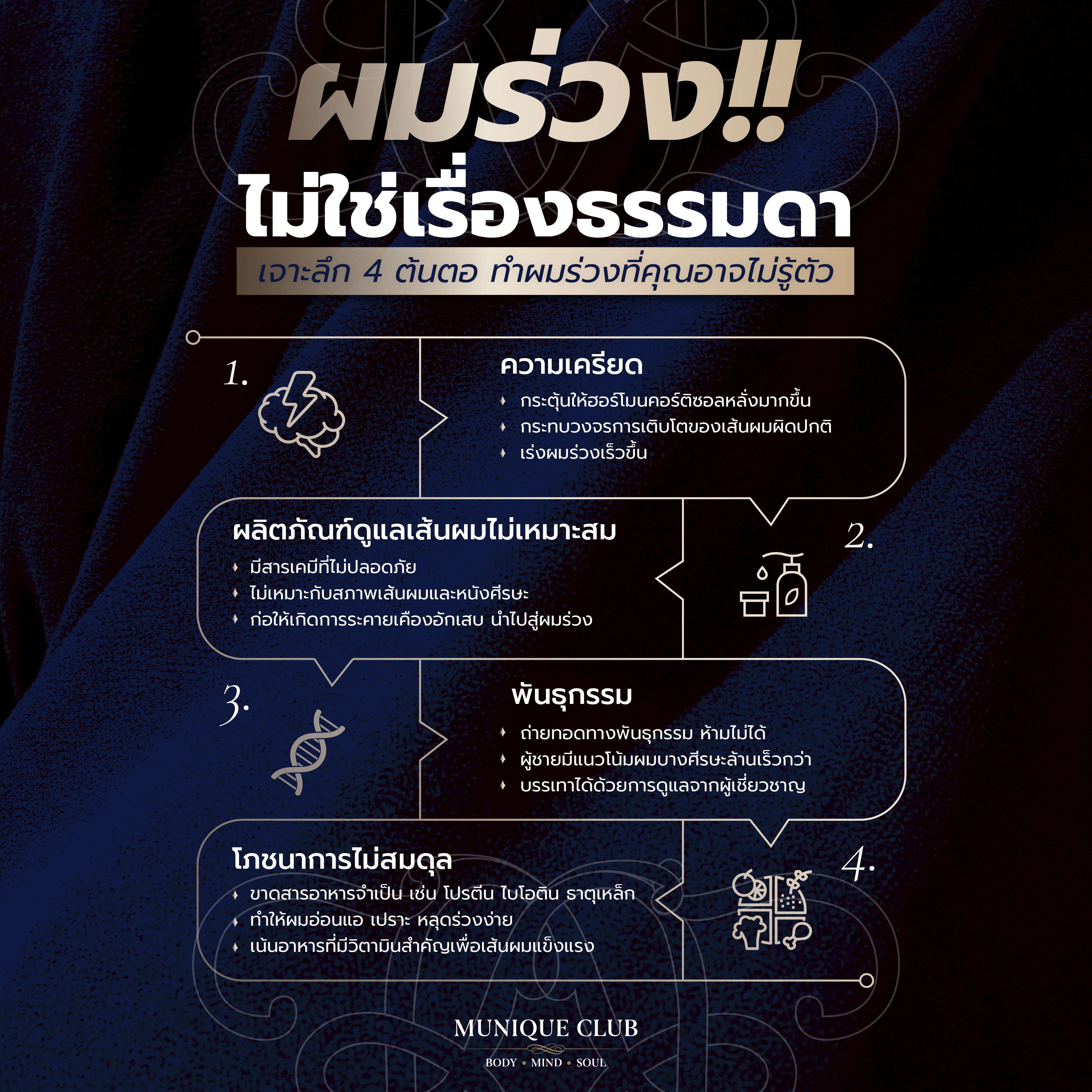 เจาะลึก 4 ต้นตอปัญหาพาผมร่วงที่คุณอาจมองข้ามไป 